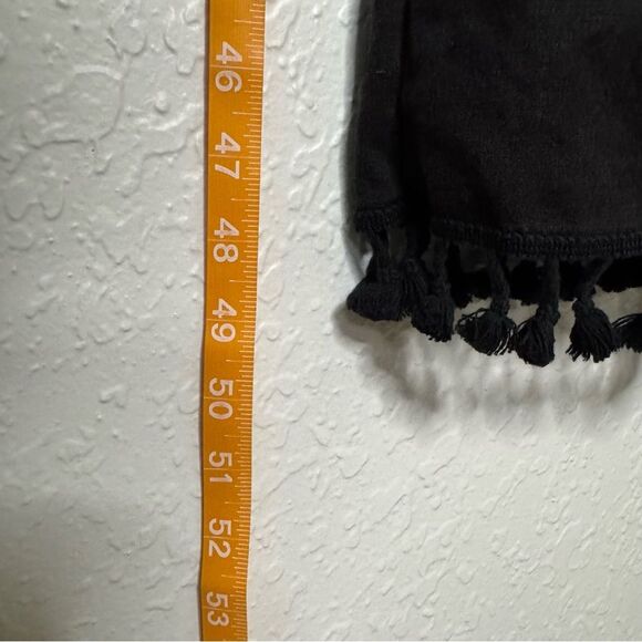 Stone Cold Fox Naples Black Strapless Jumpsuit Size 1 S Linen Tassel Fitted Chic - Picture 7 of 16